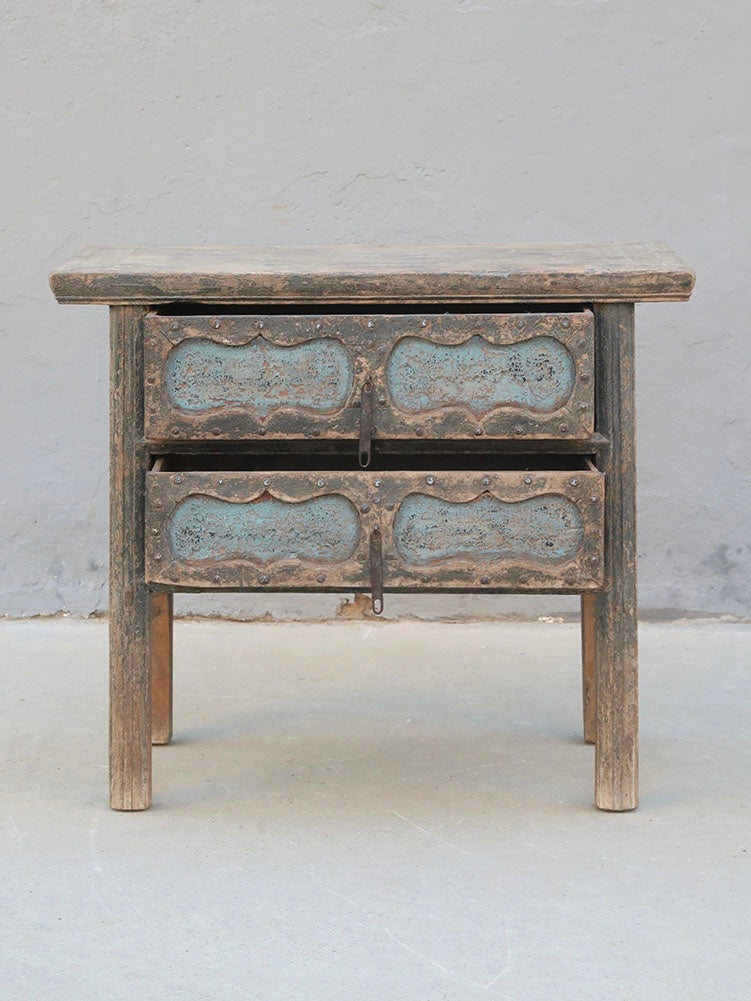 console table hint of blue
