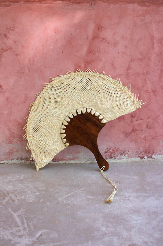 handwoven palm fan