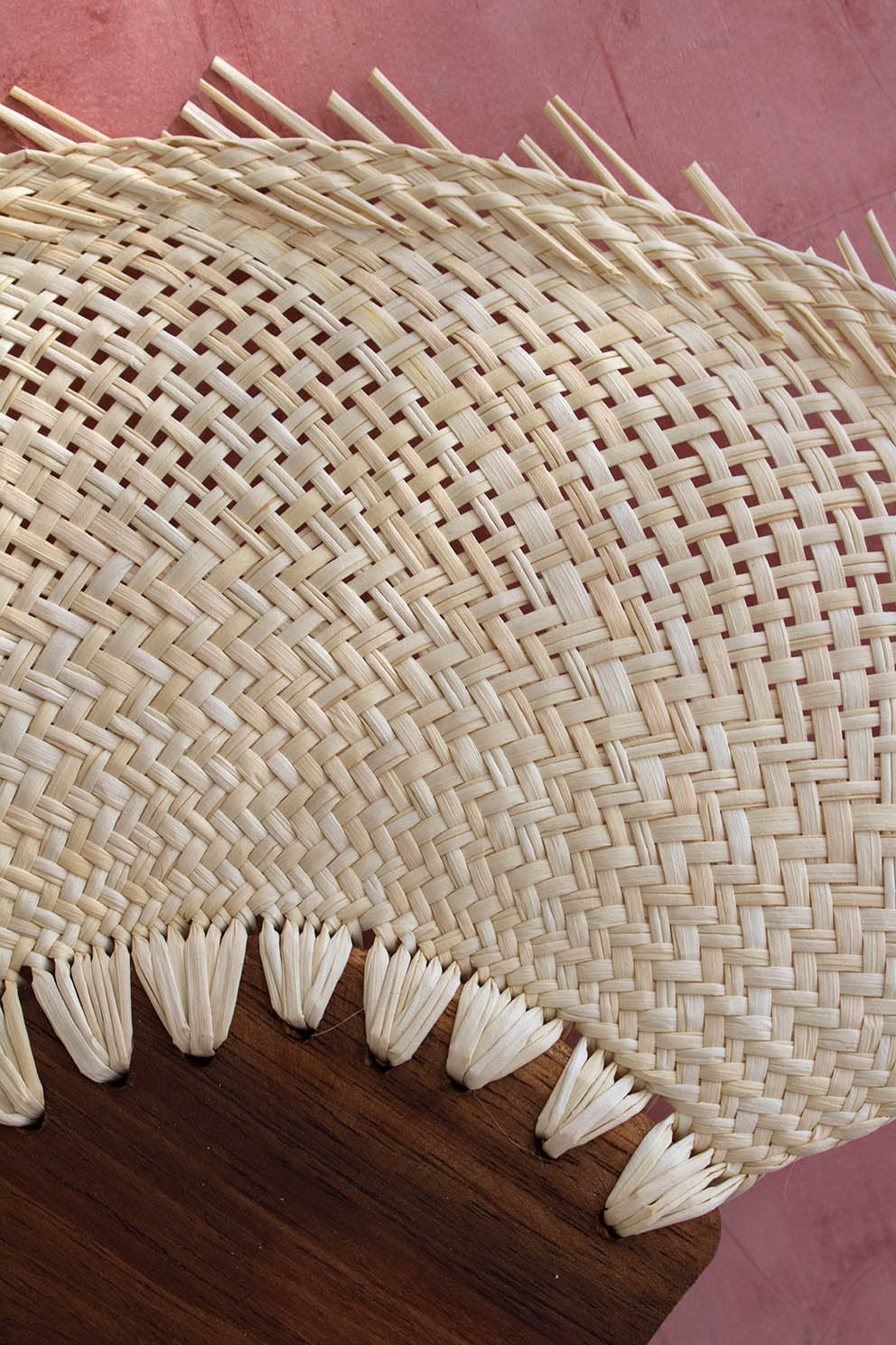 handwoven palm fan