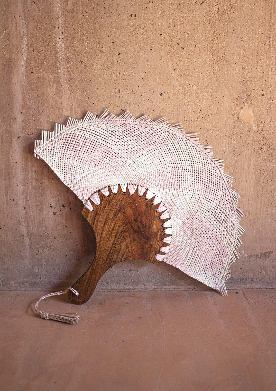 handwoven palm fan