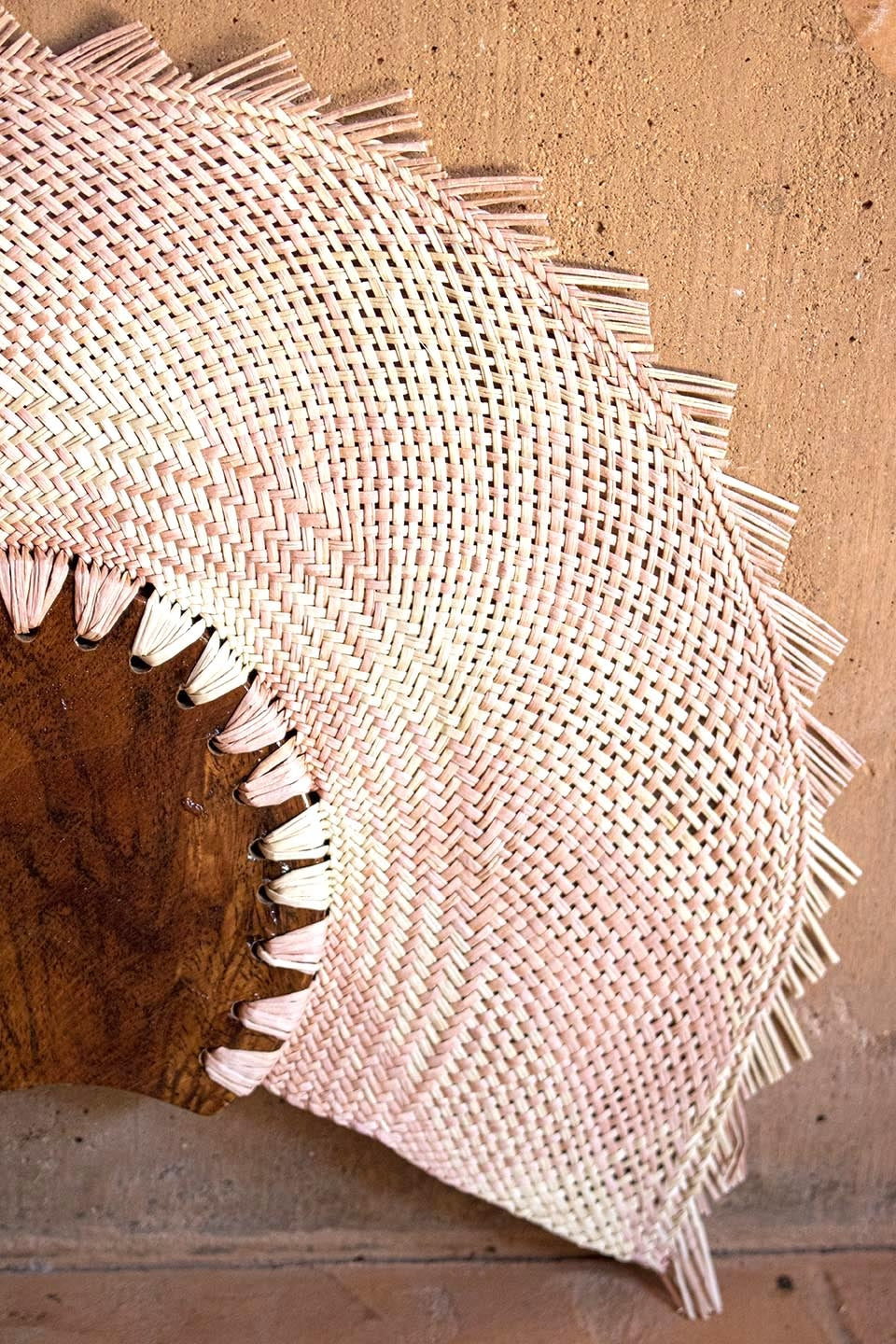 handwoven palm fan