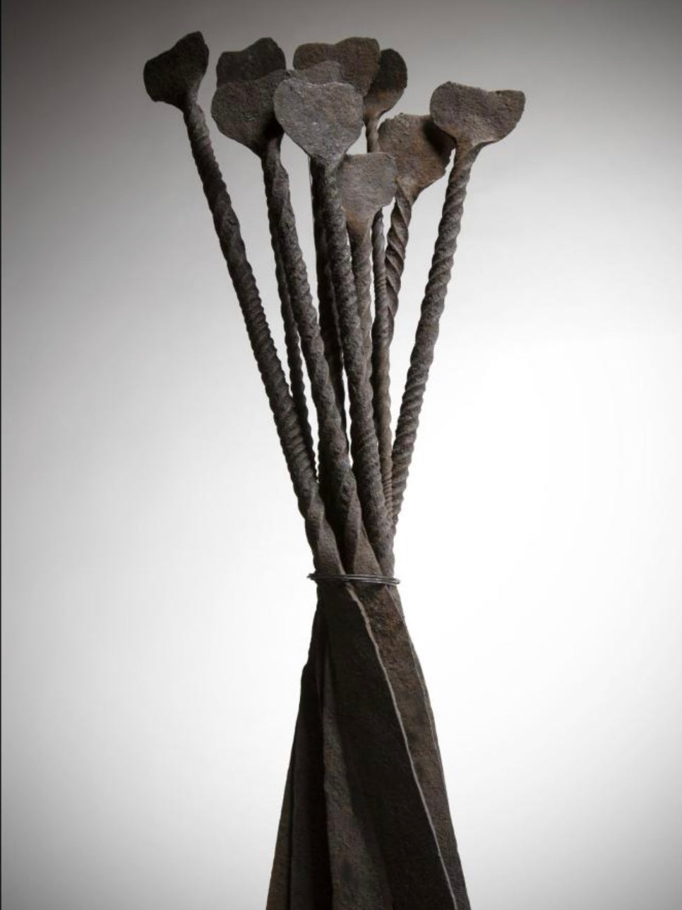 A set of old iron wedding coins from the Toma culture of Guinea