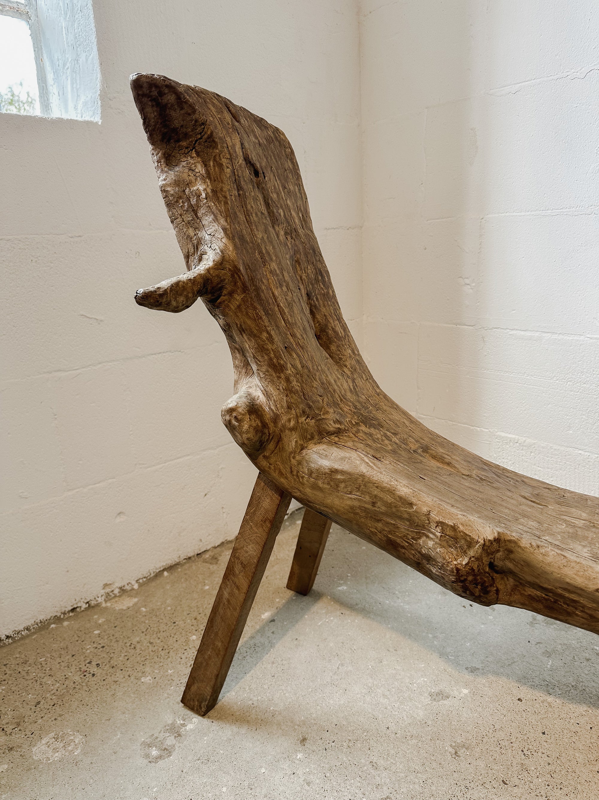 The sculptural primitive bench