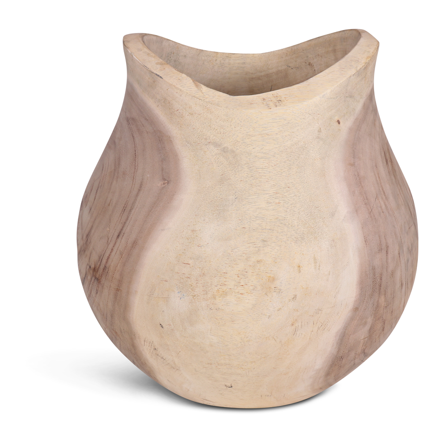 Wooden vase untreated