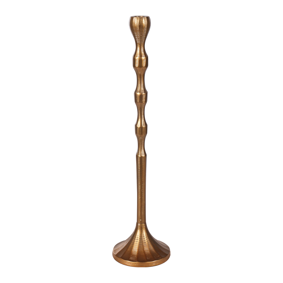 Gold colored candle holder