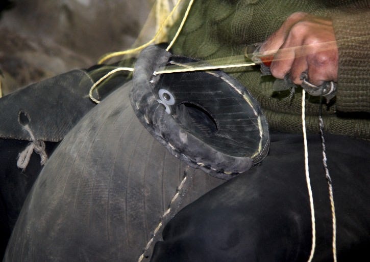 Korb XXL aus recycelten Autoreifen - Mo's Interior Art