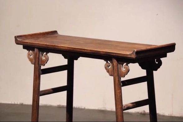 100 year old console table dark brown