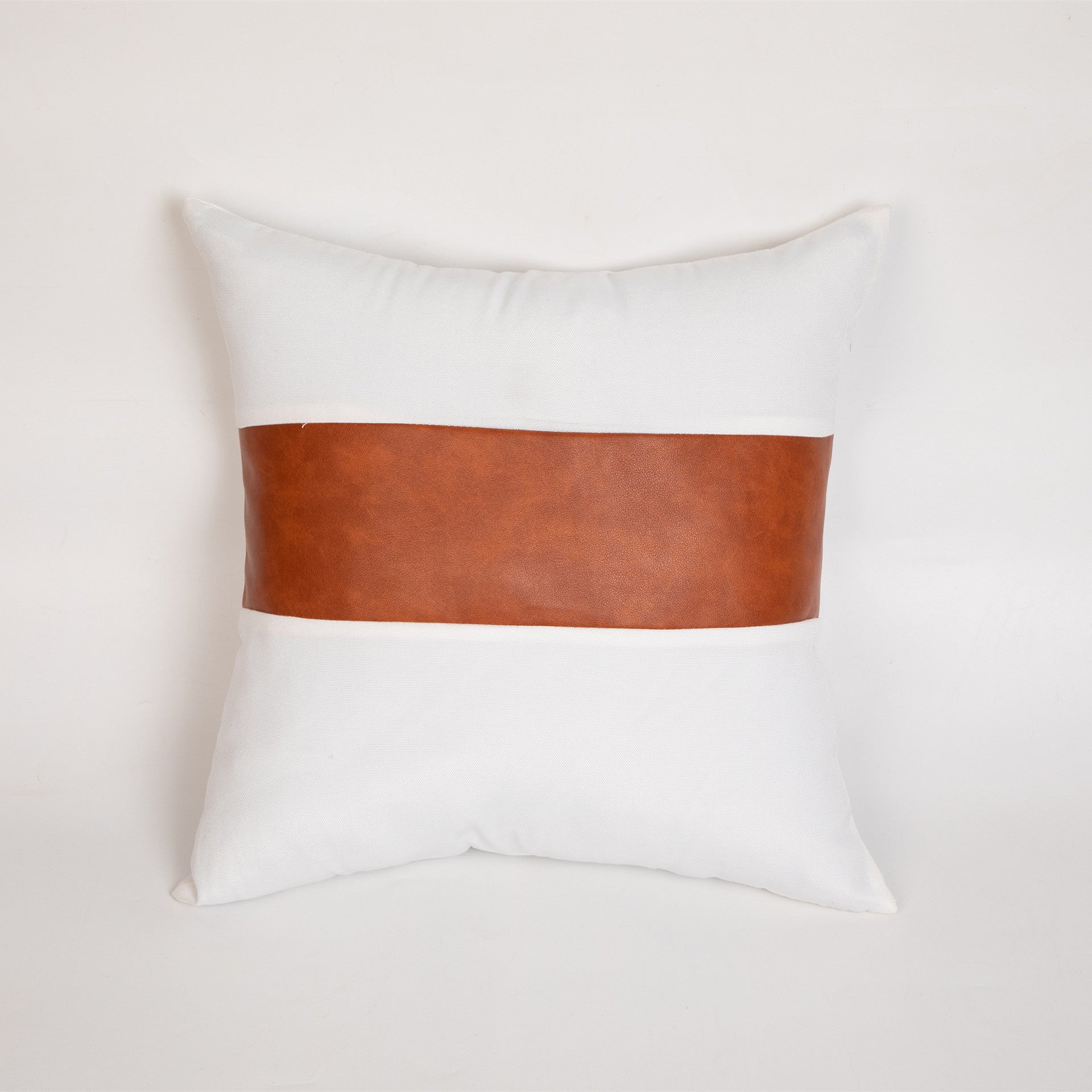 Cushion cover white vegan leather