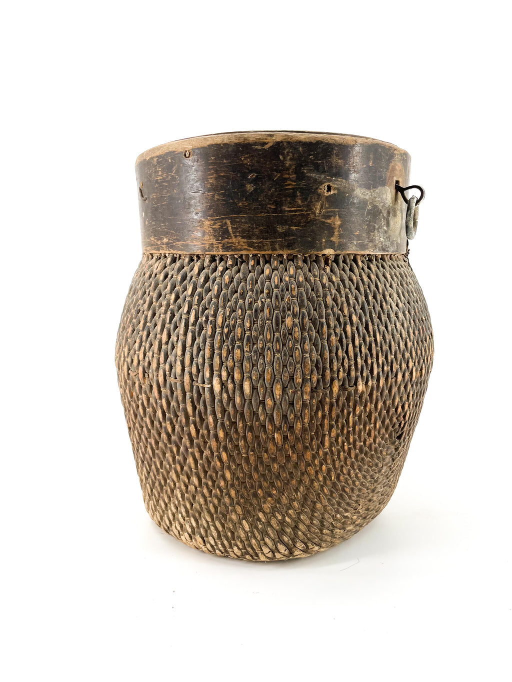 Old Chinese rattan basket