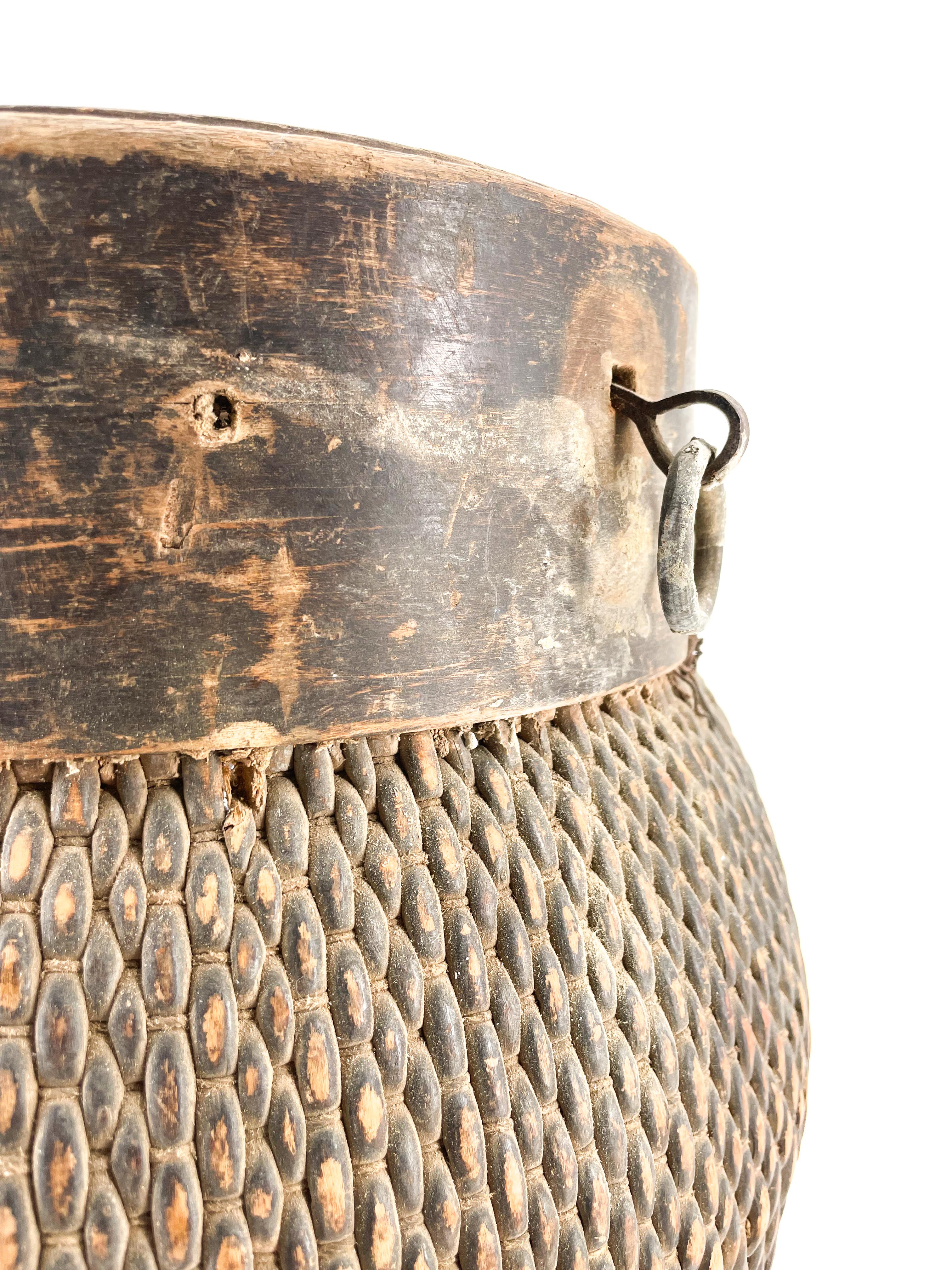 Old Chinese rattan basket