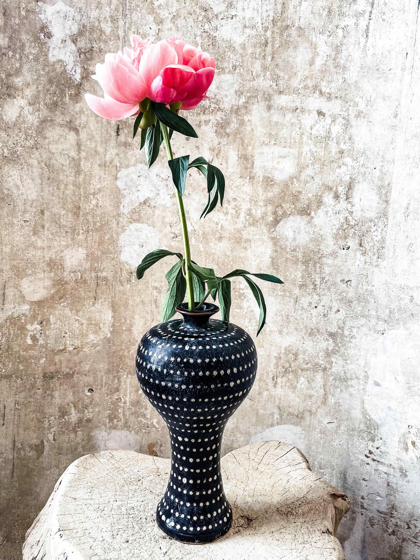 Vase schwarz/weiß