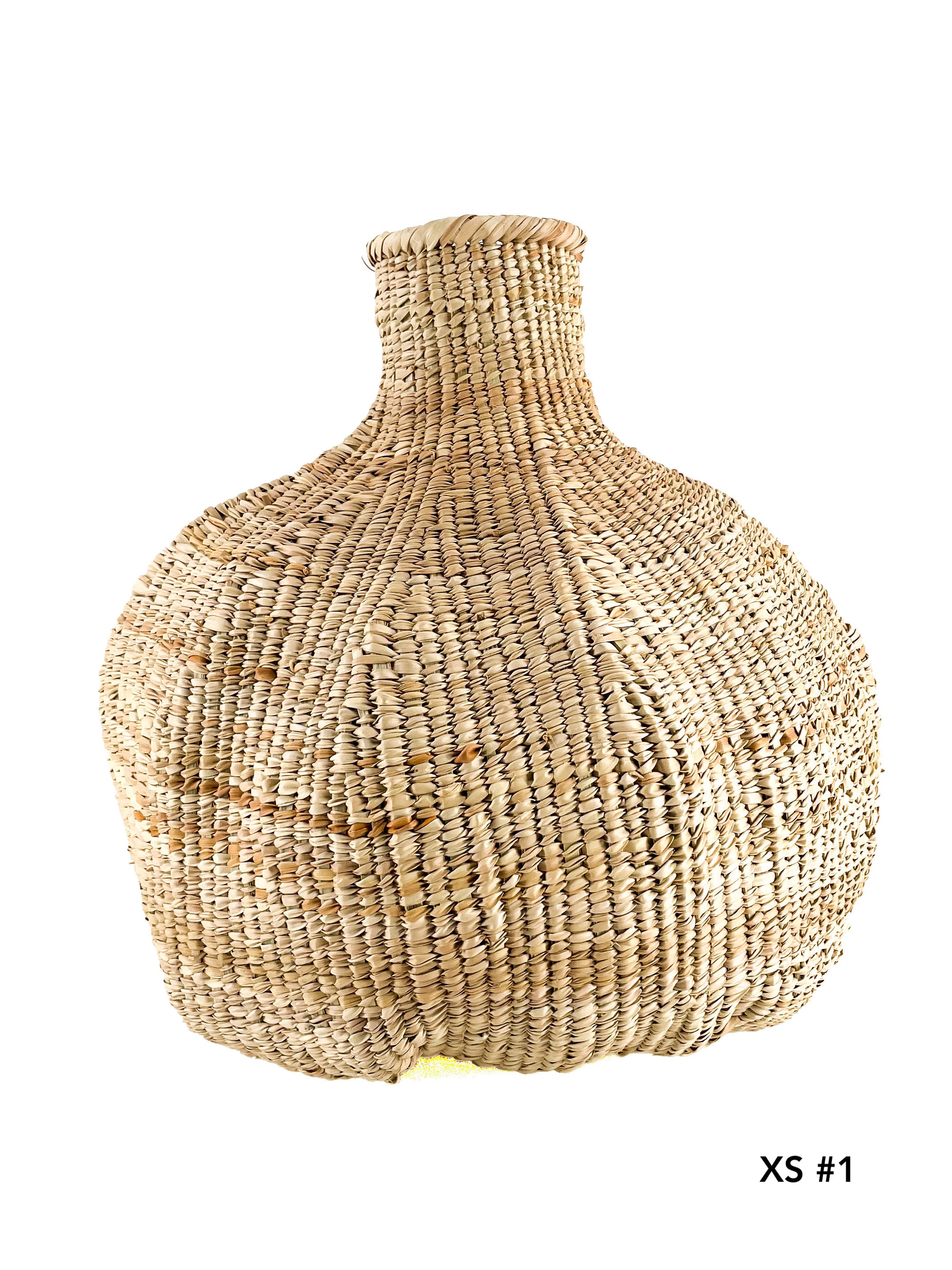Garlic gourd basket black natural