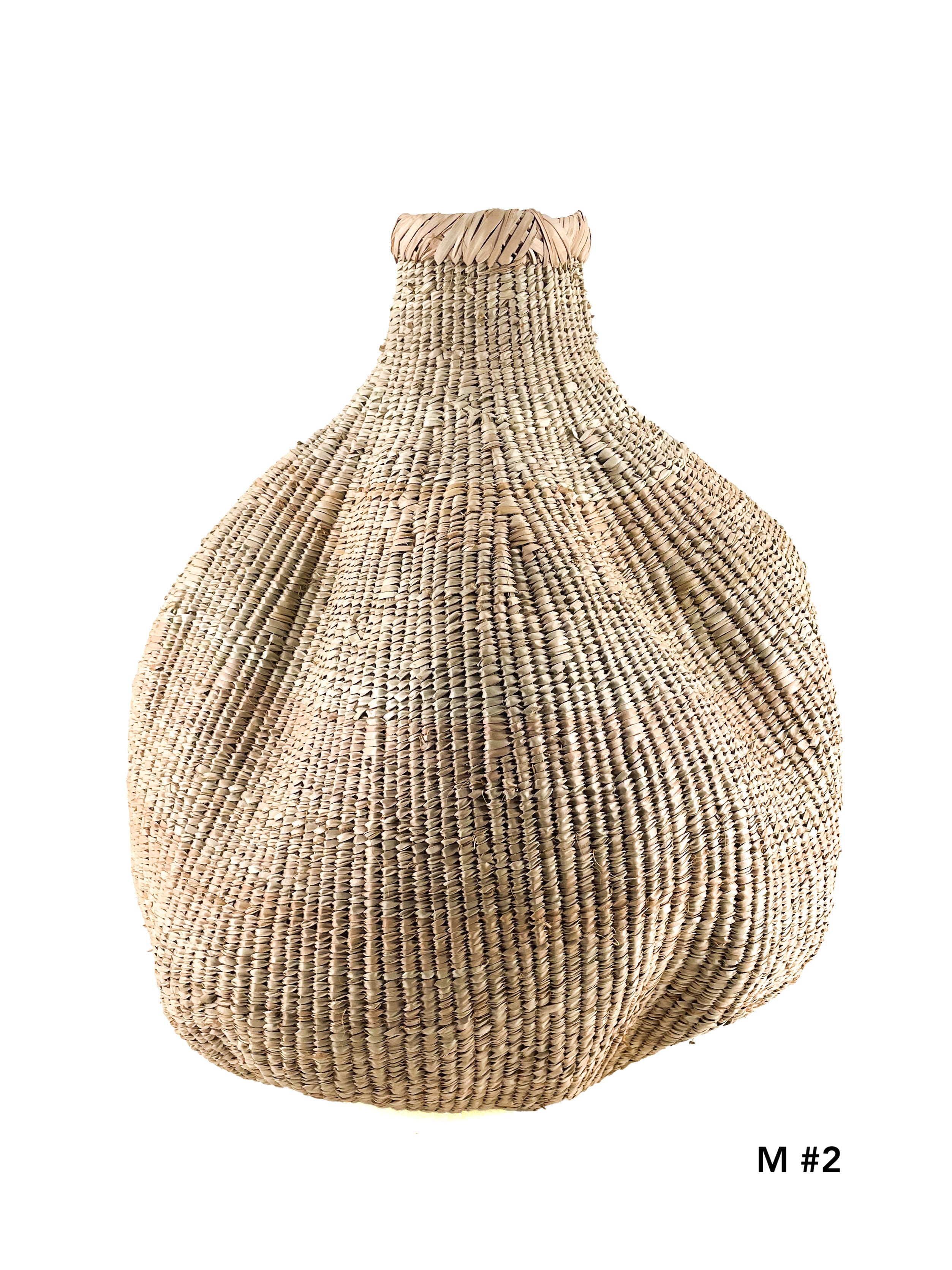 Garlic gourd basket black natural