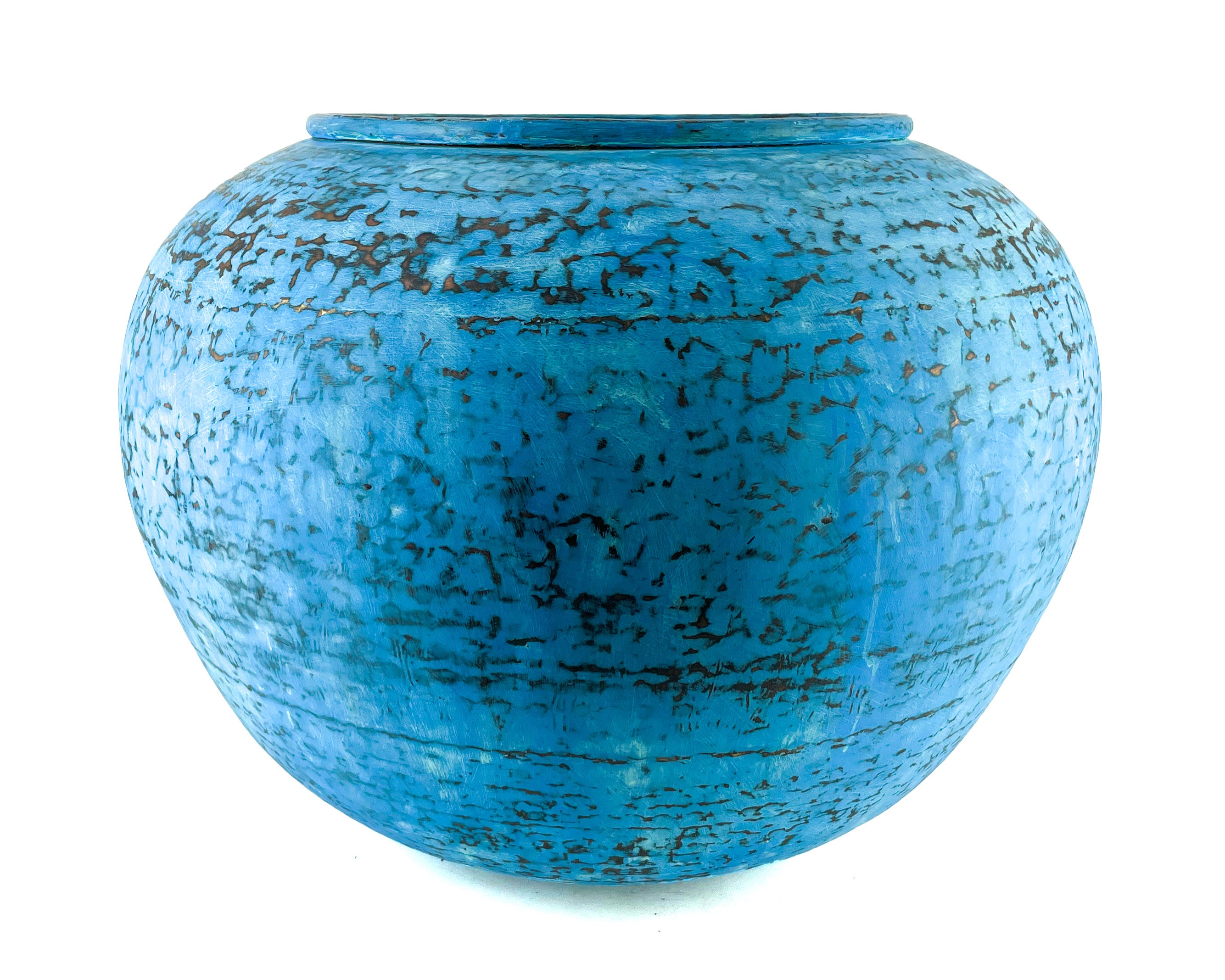 copper bowl blue