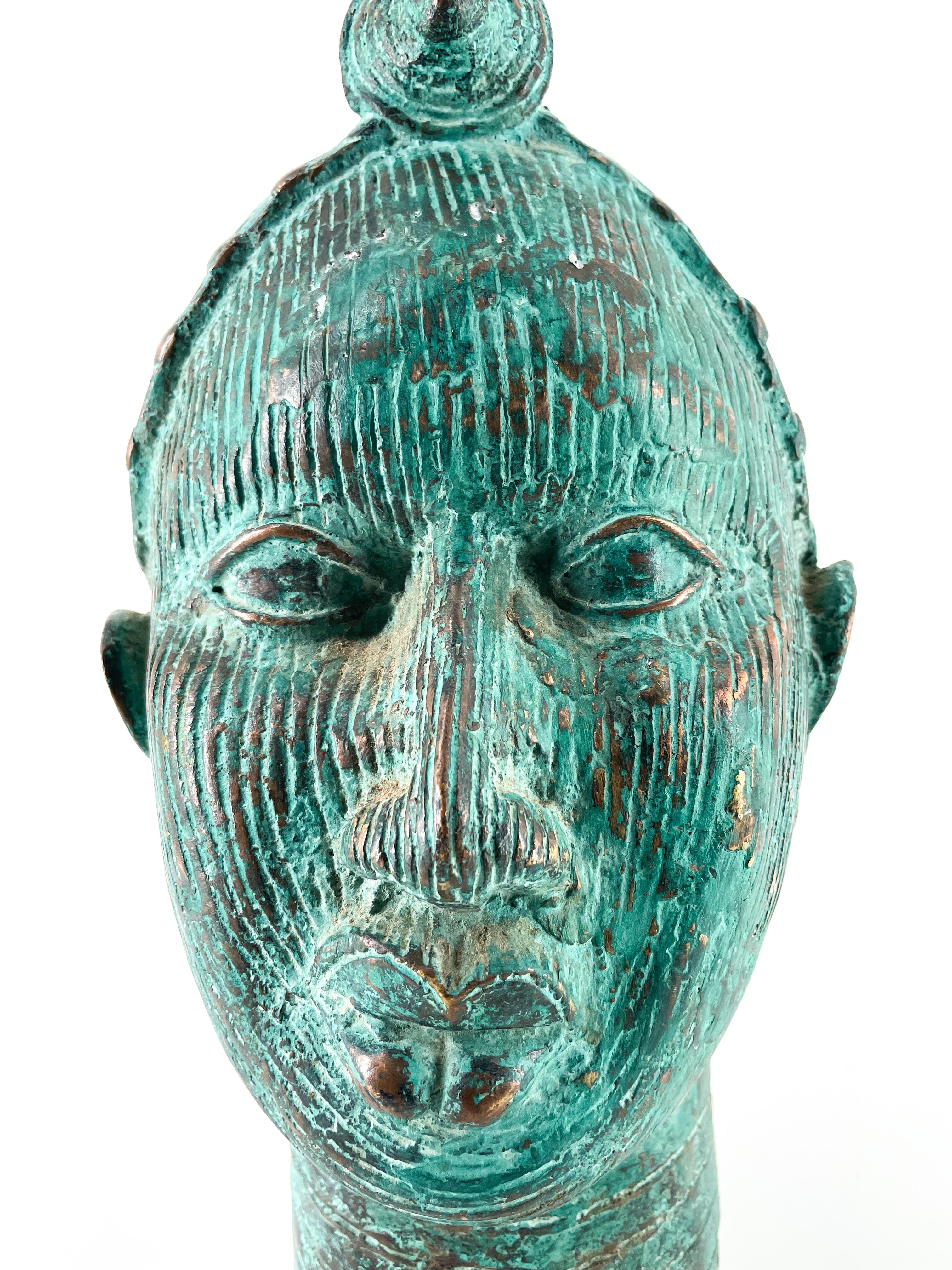 Benin bronze head