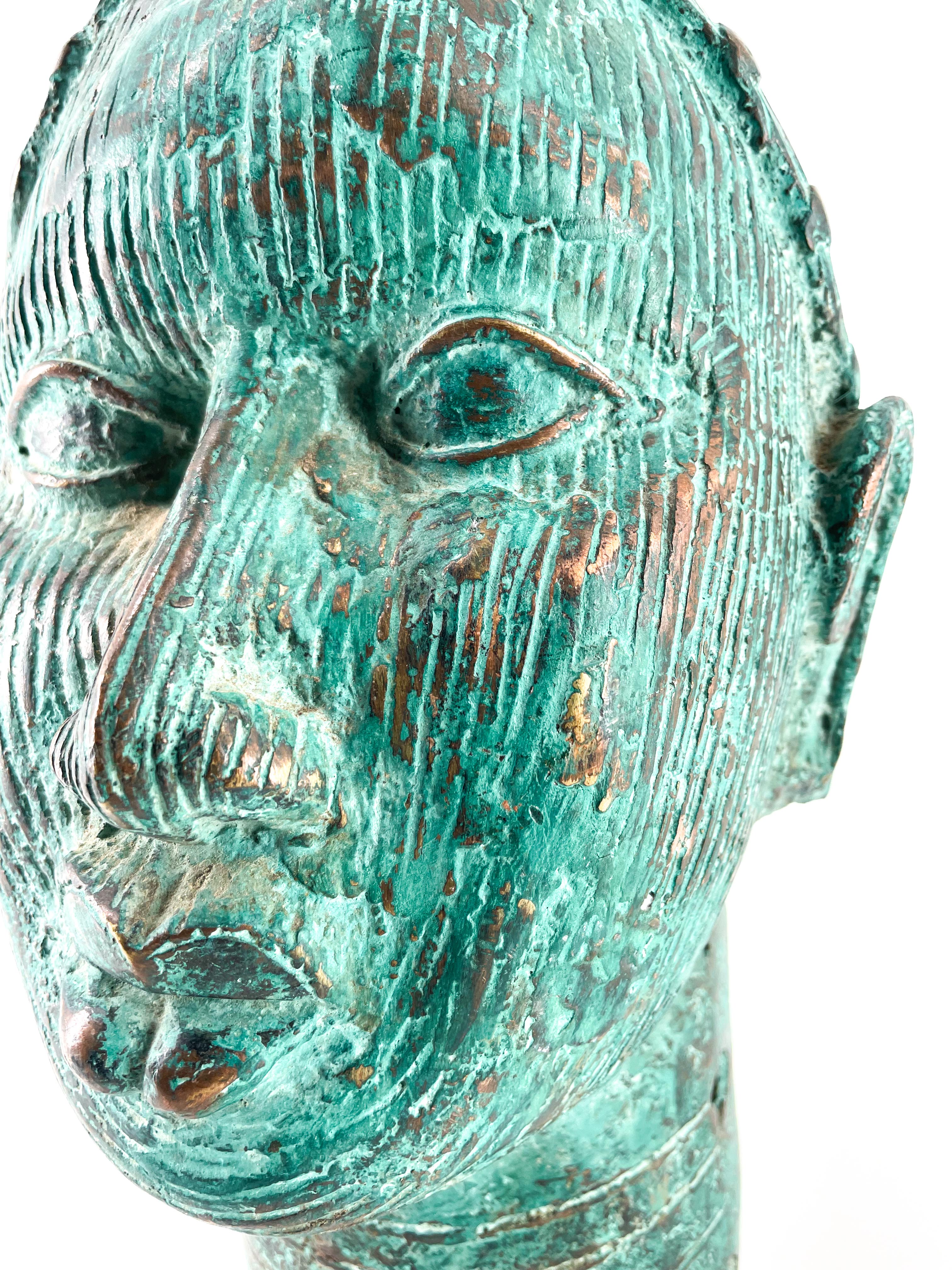 Benin bronze head