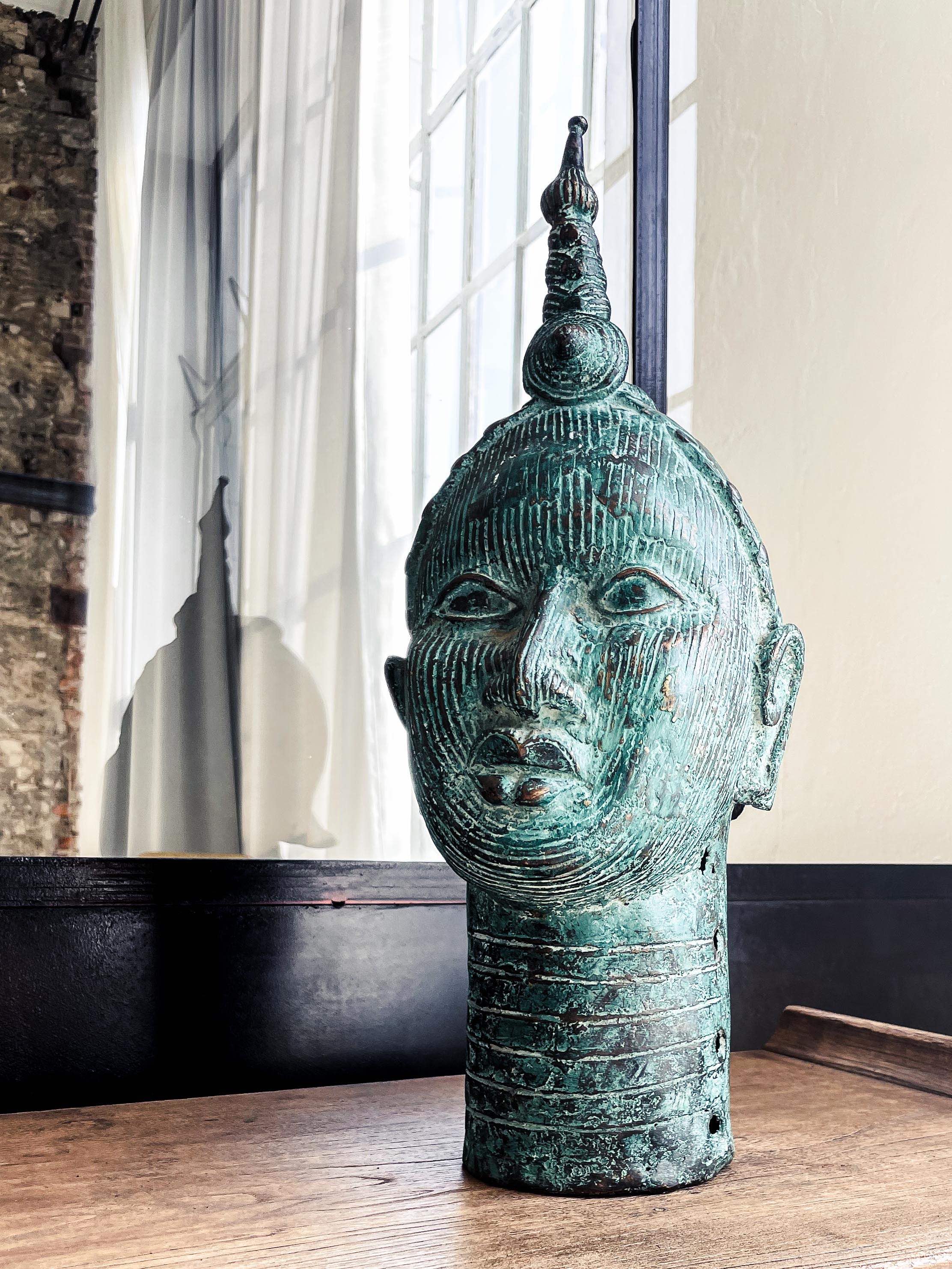 Benin bronze head