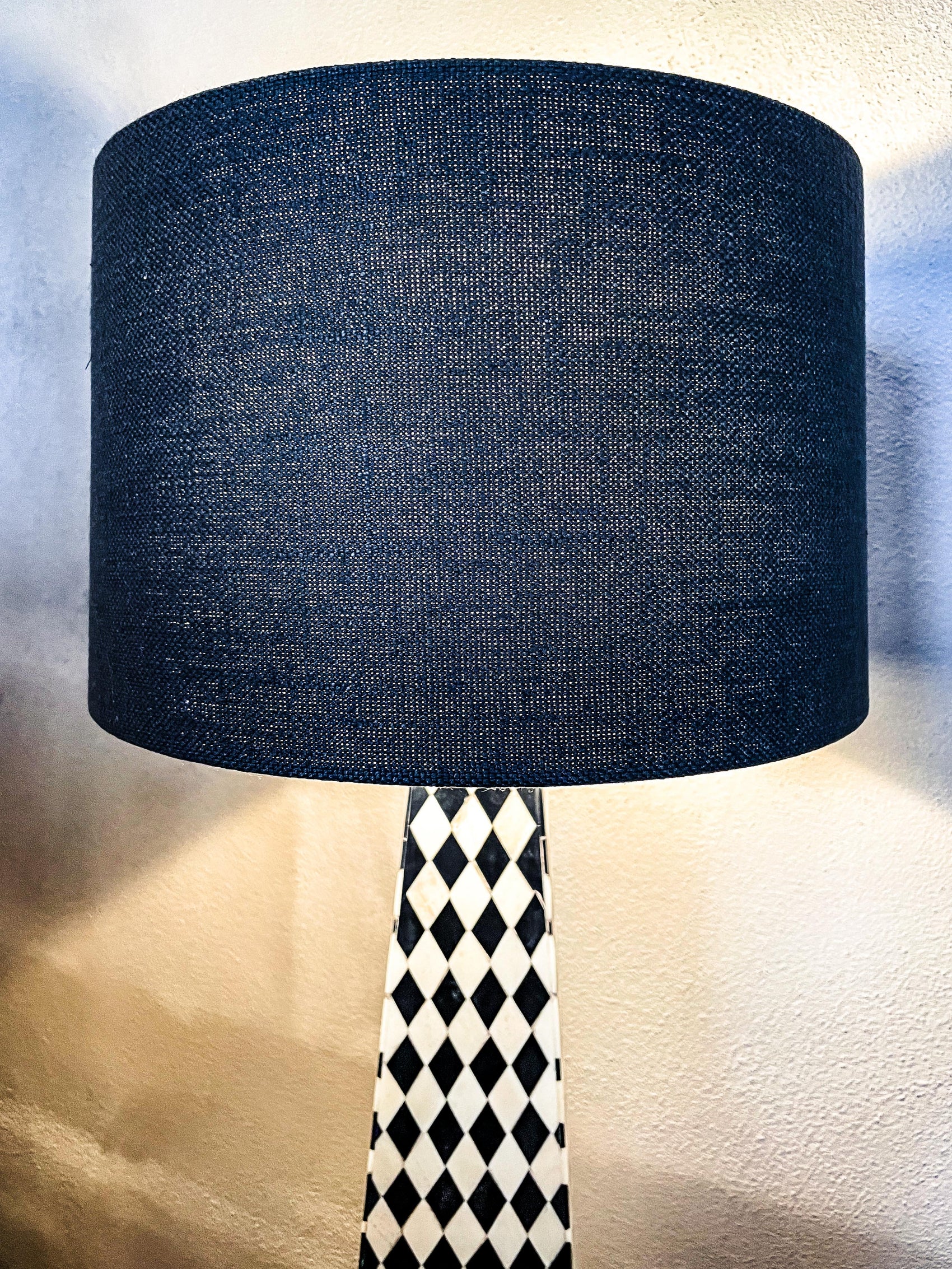 Tischlampe Bone Inlay schwarz/weiß