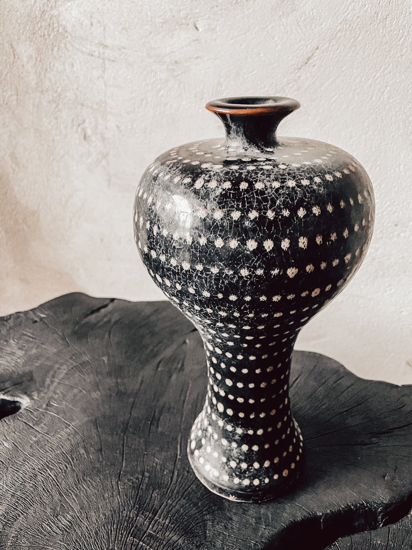 Vase schwarz/weiß