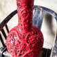 Floor vase fire red