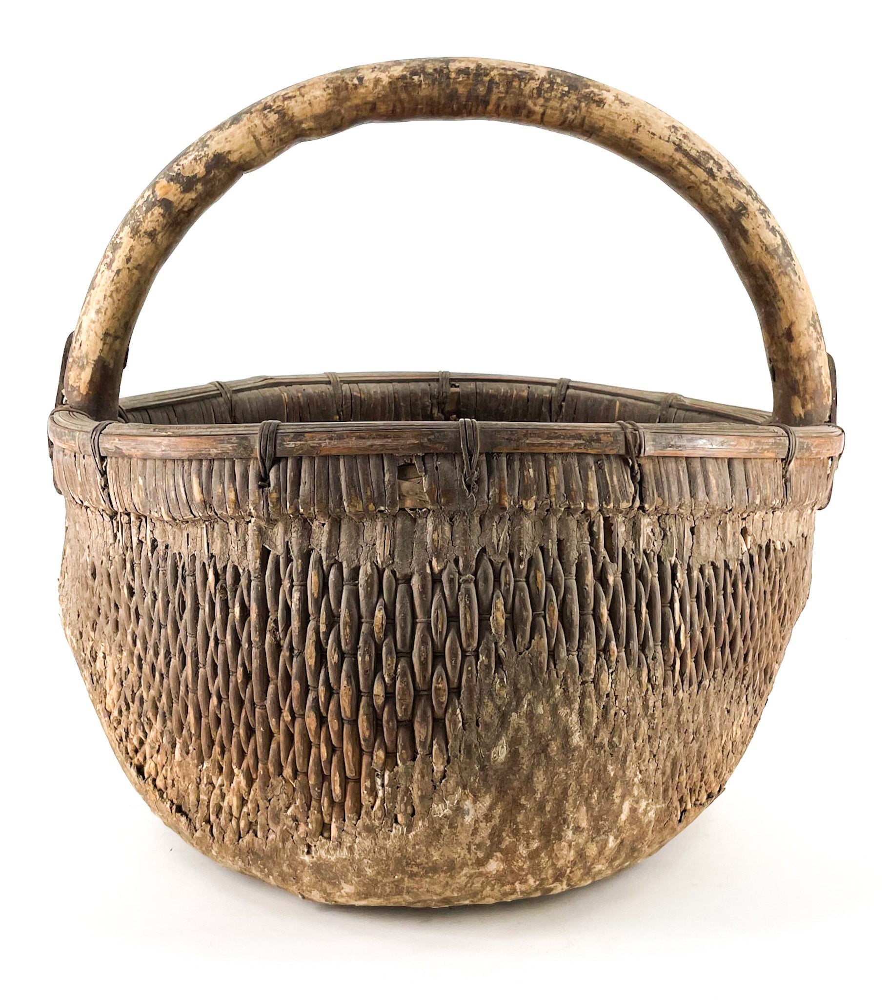 Old Chinese wicker basket XL #3
