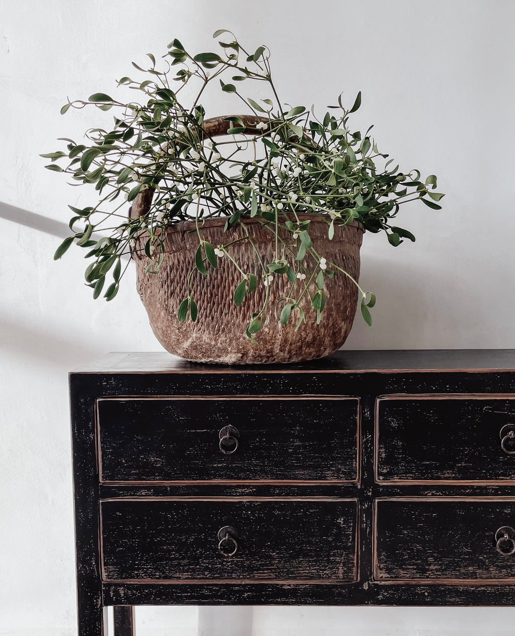 Old Chinese wicker basket XL #3