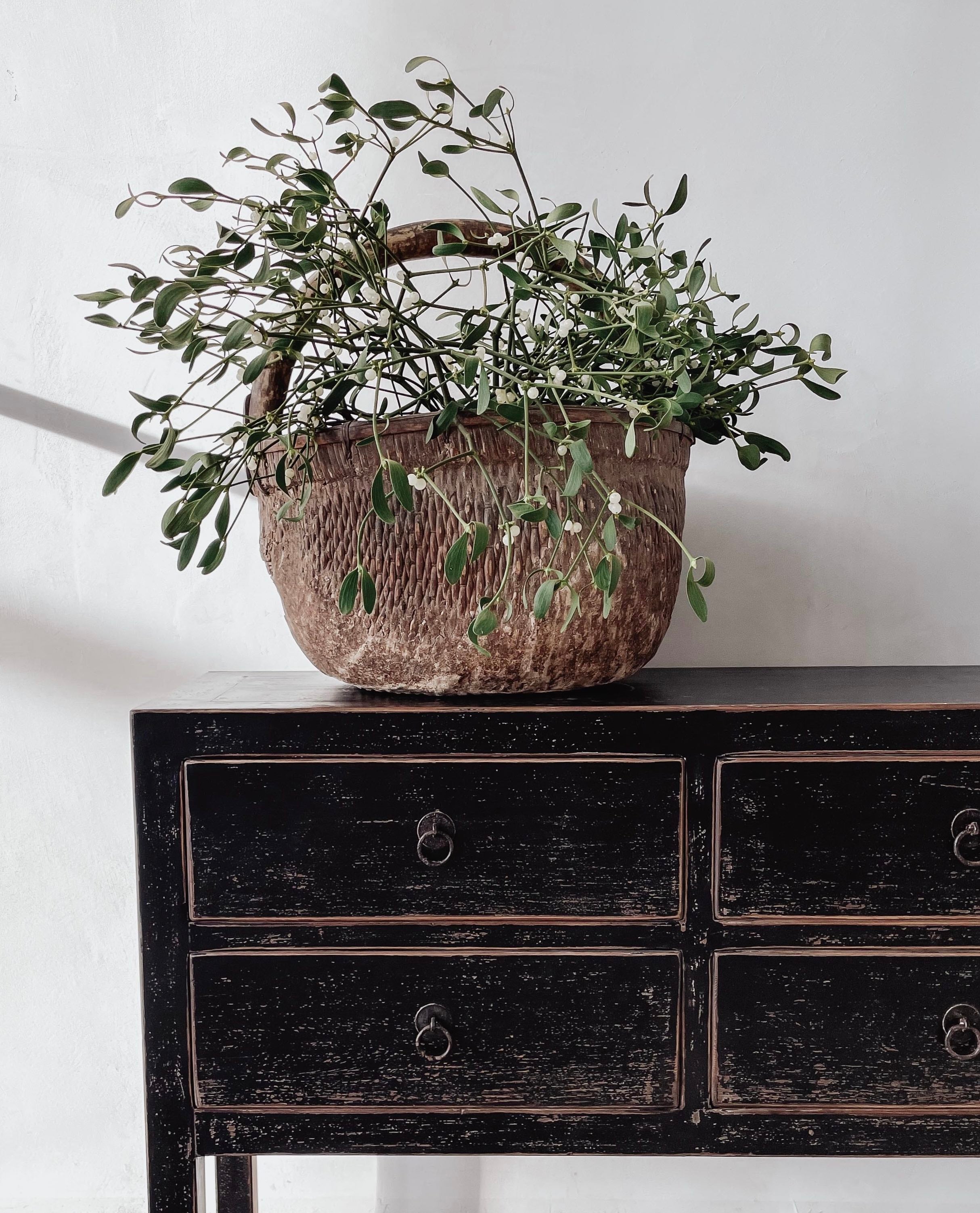 Old Chinese wicker basket XL #3