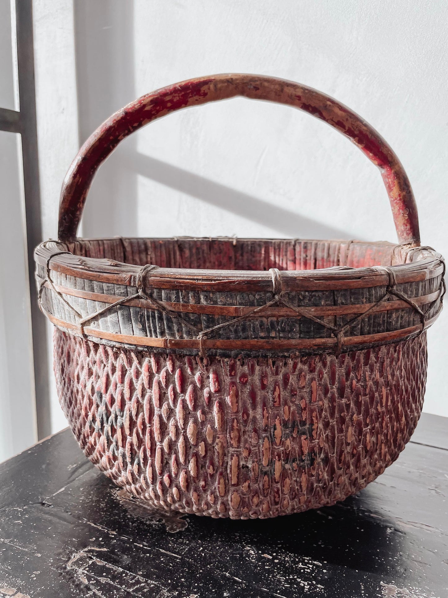 Old Chinese wicker basket