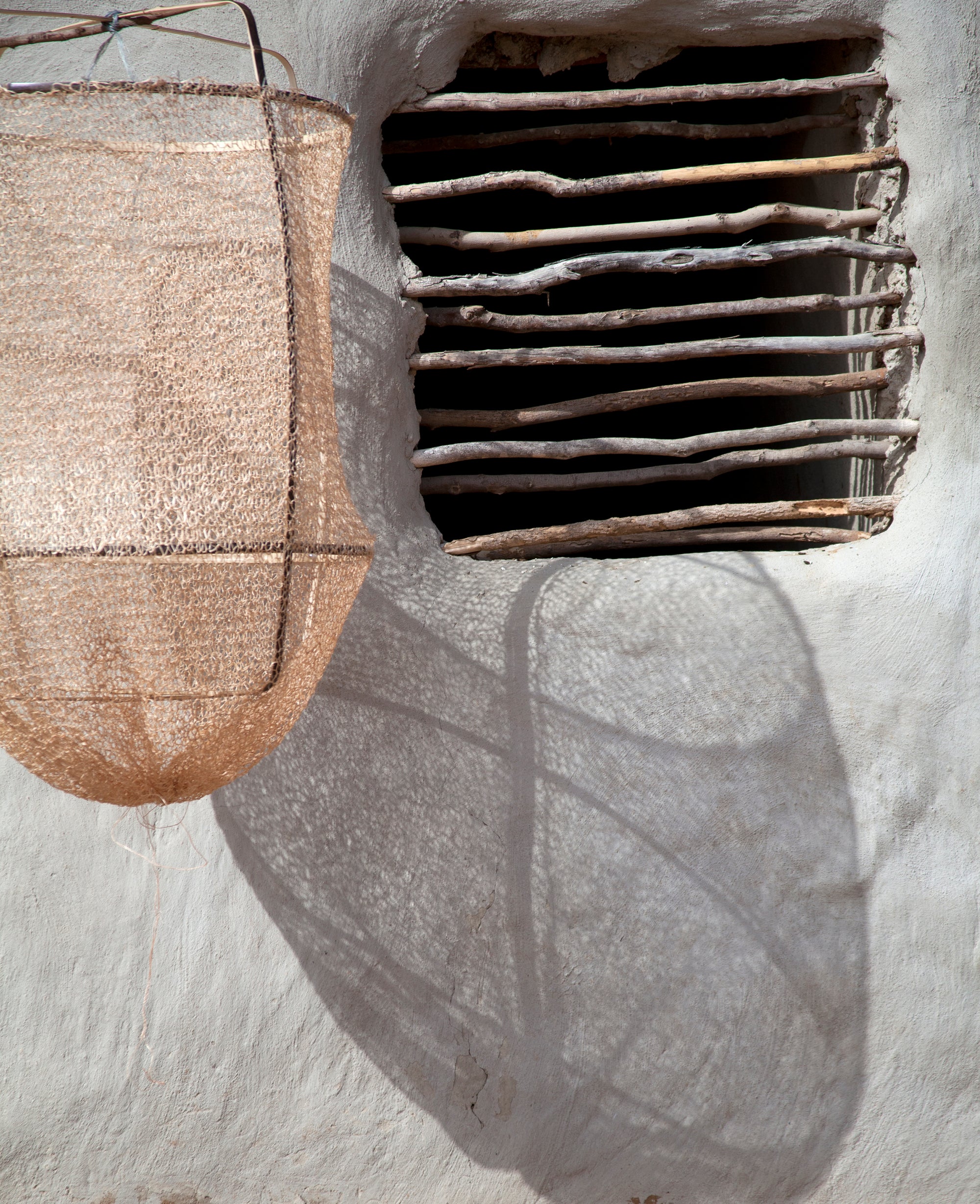 lamp bamboo / sisal tea dye
