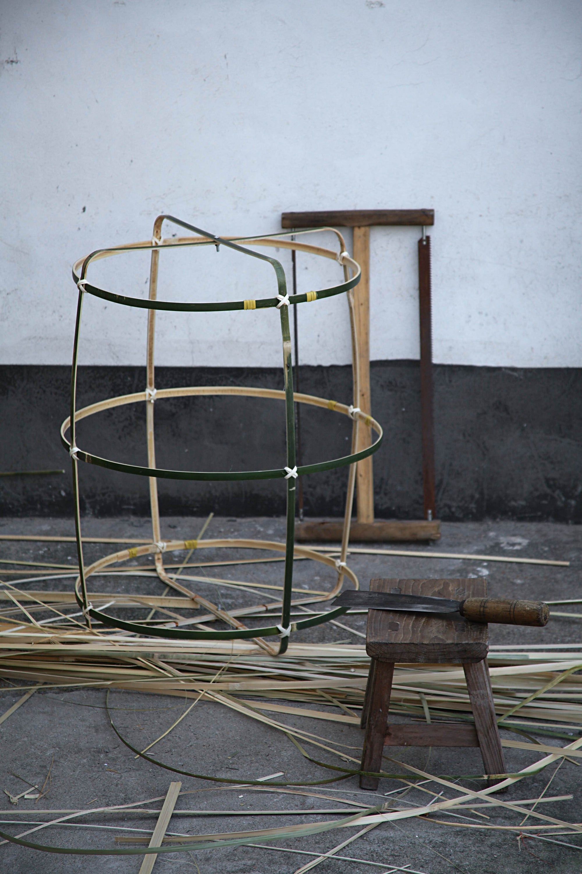 lamp bamboo / sisal tea dye