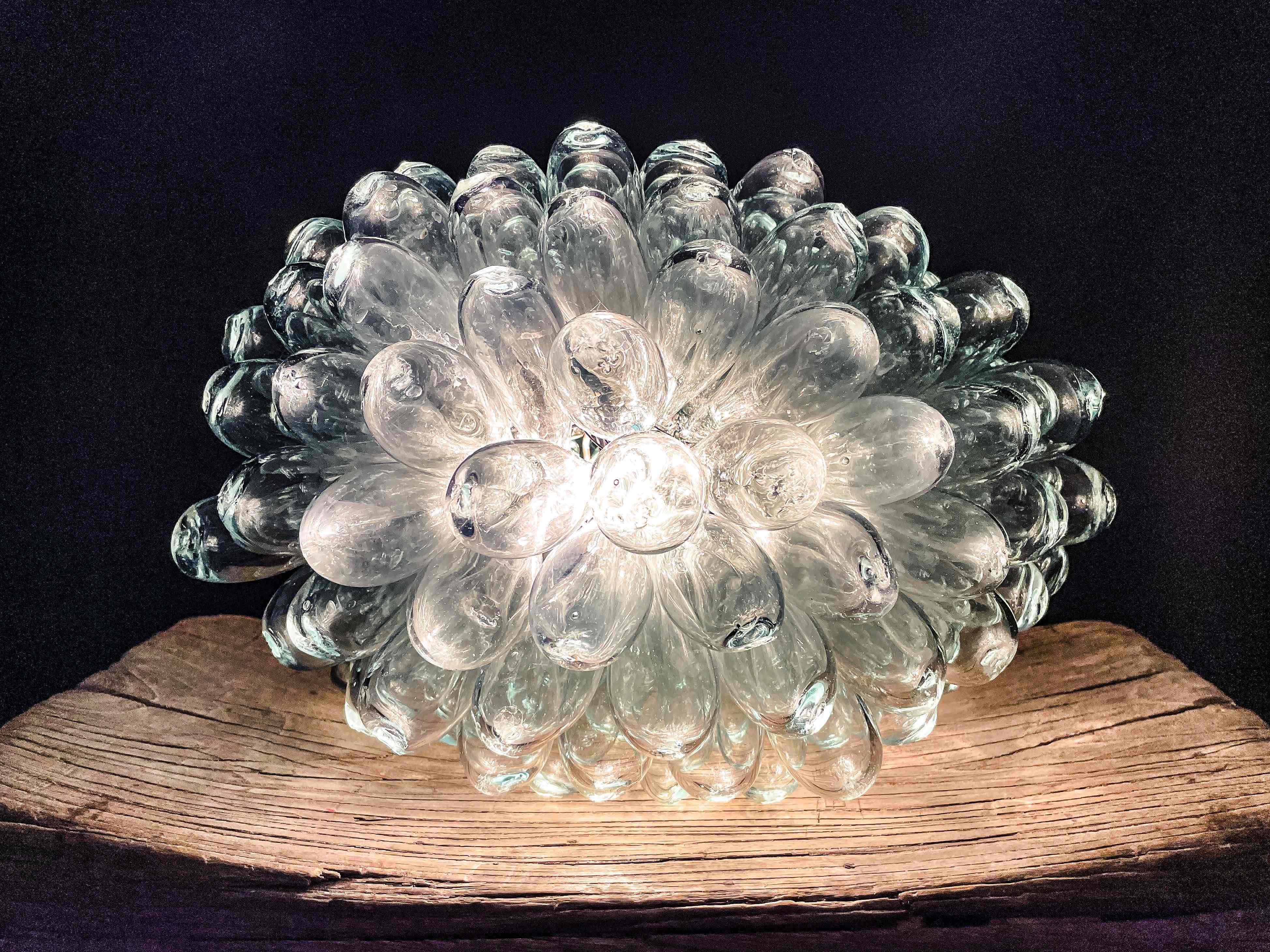Lamp glass drops transparent