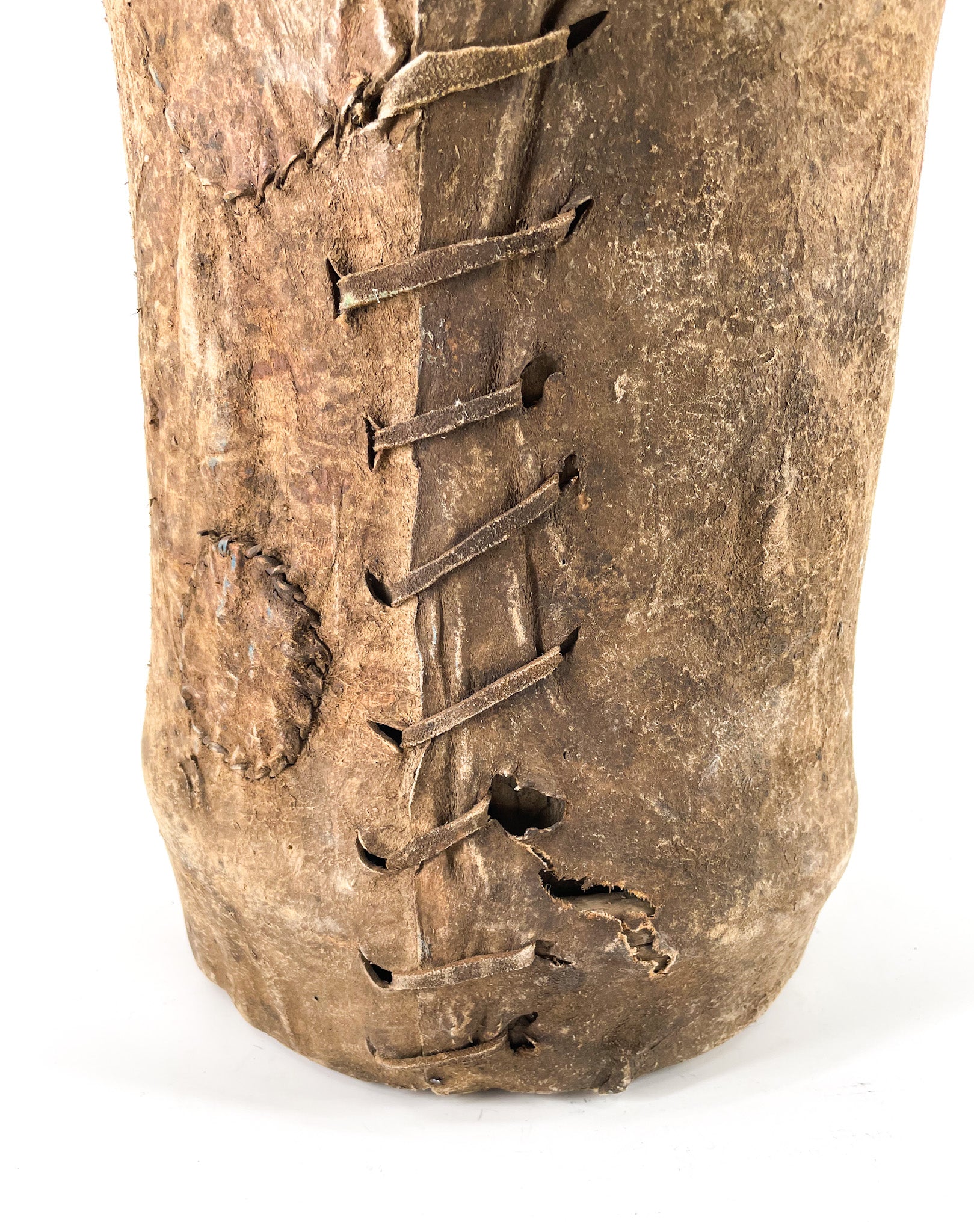 Antique wood and leather vessel Mongolia