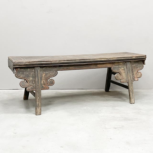 Old Chinese wooden bench