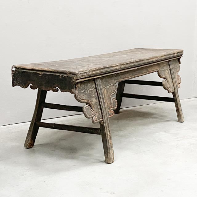 Old Chinese wooden bench