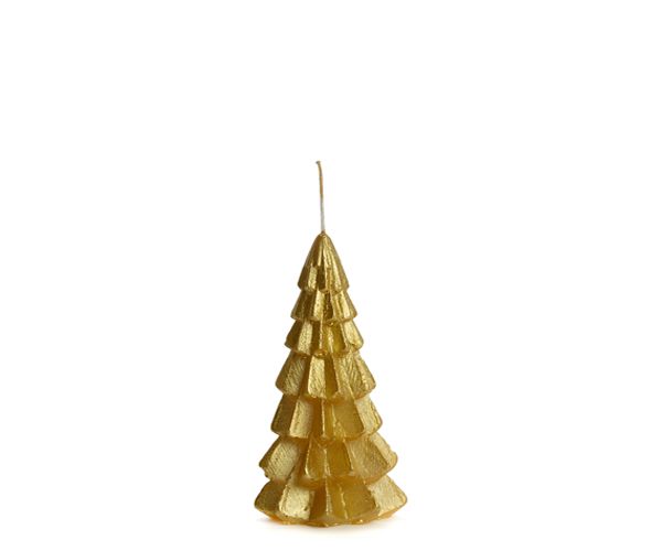 Christmas candle "Christmas tree" S gold