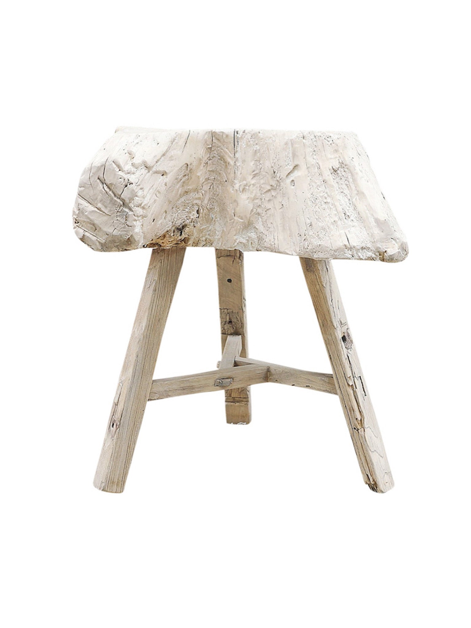 80 Jahre alter Butcher's Block Hocker