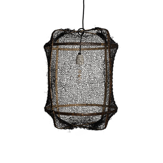 Leuchte Bambus / Sisal schwarz