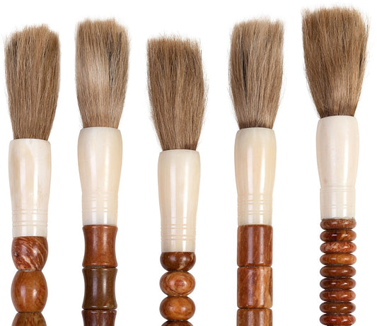 Chinese calligraphy brush brown