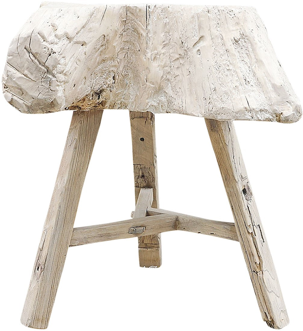 80 Jahre alter Butcher's Block Hocker