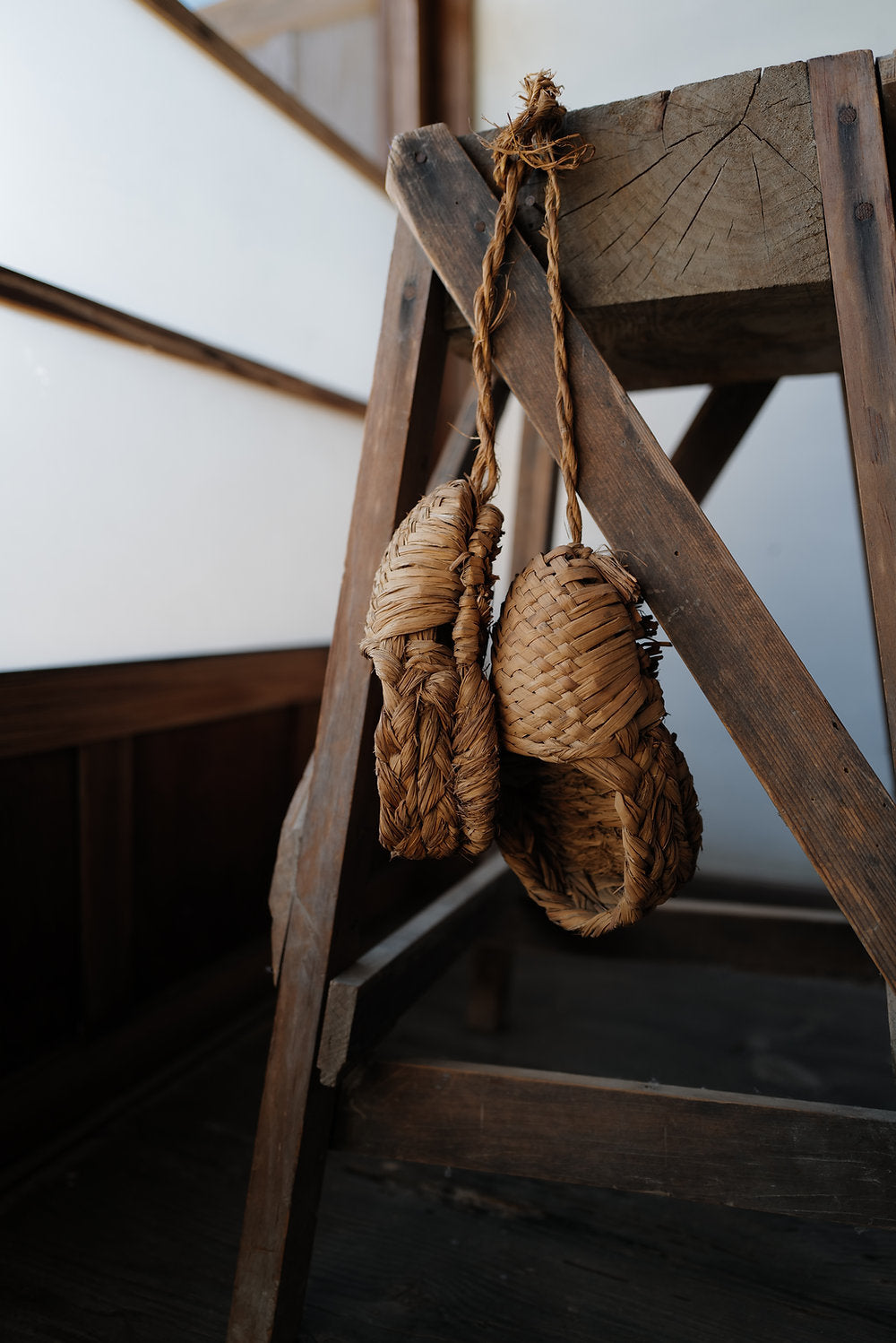 vintage children's straw shoes