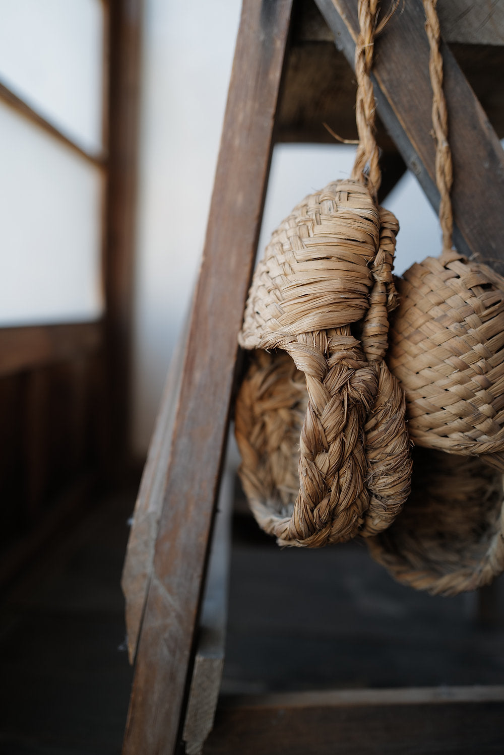 vintage children's straw shoes