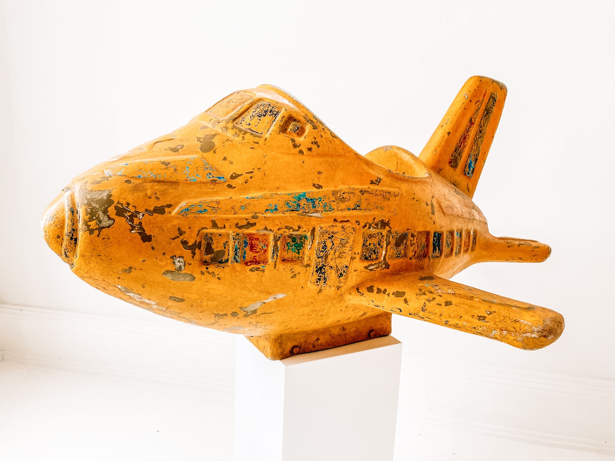 Flugzeug Kinderkarussell gelb