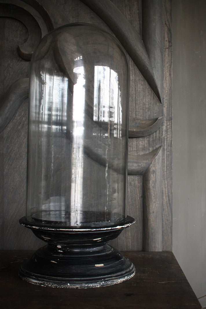 Glas Dom mit Holzsockel