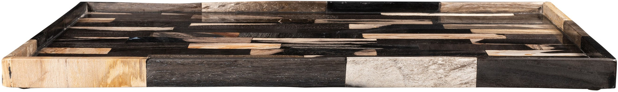 Tablett aus versteinertem Holz