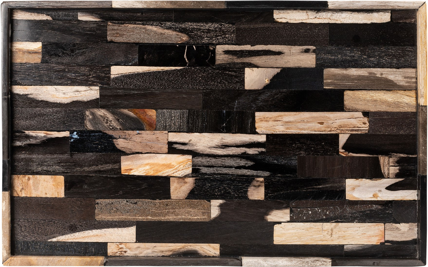 Tablett aus versteinertem Holz