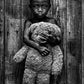 Serge Anton Canvas "little boy with teddy"