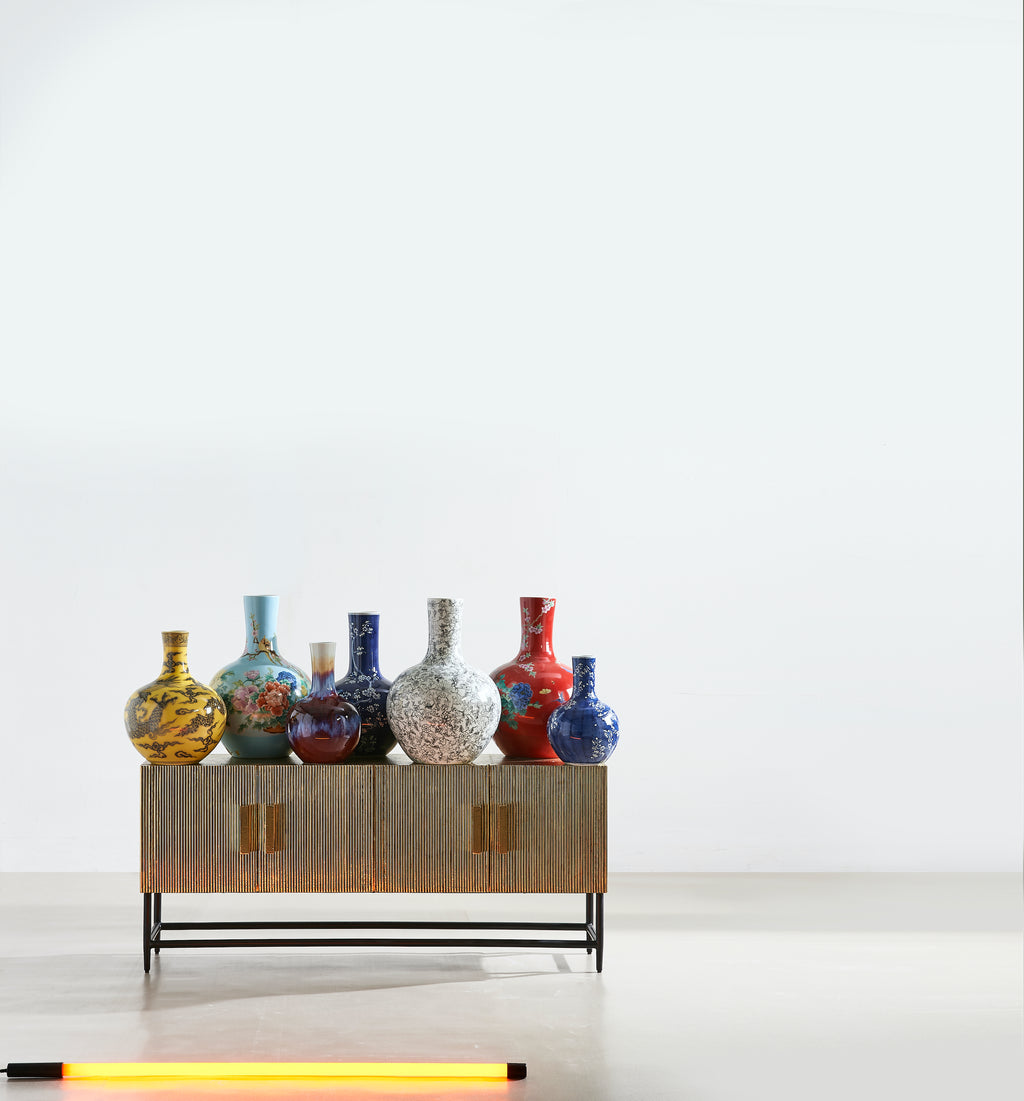 Vase hellblau